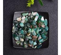 Espécimen de grava de cristal natural de 50 g, para decoración del hogar, jardín, acuario, piedra mineral de roca, ágata verde, 100 g