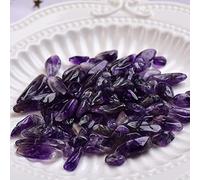 Espécimen de grava de cristal natural de 50 g, para decoración del hogar, jardín, acuario, piedra mineral de roca, agua morada, 100 g