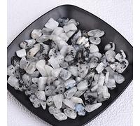 Espécimen de grava de cristal natural de 50 g, para decoración del hogar, jardín, acuario, piedra mineral de roca, labradorita blanca, 50 g