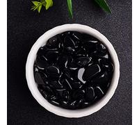 Espécimen de grava de cristal natural de 50 g, para decoración del hogar, jardín, acuario, piedra mineral de roca, obsidiana, 100 g