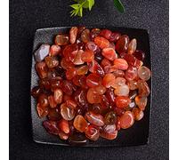 Espécimen de grava de cristal natural de 50 g, para decoración del hogar, jardín, acuario, piedra mineral de roca, ágata roja, 100 g