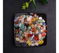 Espécimen de grava de cristal natural de 50 g, para decoración del hogar, jardín, acuario, piedra mineral de roca, ágata de color, 100 g