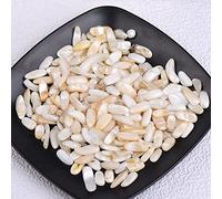 Espécimen de grava de cristal natural de 50 g, para decoración del hogar, jardín, acuario, piedra mineral de roca, blanco Bei, 100 g