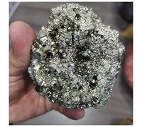 Espécimen de pirita de cobre Natural, piedras de roca de cristal de calcopirita, espécimen Original, colección de racimo, cristal de piedra Cristales Reiki (Size : 350-400g)