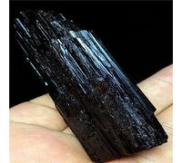 Espécimen de turmalina negra natural, piedra preciosa áspera de cristal, 200-250 g