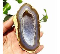 Especímenes De Geoda De Ágata Diminuta Natural De Piedras De Cueva De Ágata Y Minerales De Cristales Madagascar Para Decoración Y Regalo Del Hogar,A6 190g110-61mm