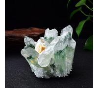 Especímenes De Mineral De Racimo De Cristal Natural, Piedra De Energía De Cuarzo Verde Amarillo, Cristales Crudos, Decoración Para El Hogar, Regalos Para Coleccionar,Cuarzo Claro,300-400g