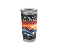 Espectaculares alpinistas del Himalaya Everest Camp Nepal Vaso térmico de acero inoxidable de doble pared