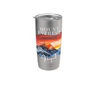 Espectaculares alpinistas del Himalaya Everest Camp Nepal Vaso térmico de acero inoxidable de doble pared