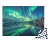 espectáculo Northern Lights 1000 Piezas Stock De Cartas Premium Rompecabezas Clásicos Pareja Socios Alivio del Estrés Decoración De Paredes Paquete De Valor 38x26cm/1000pcs