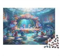 Espectáculo Teatro Submarino Puzzle de 1000 Piezas Papel para Adultos Escena Oceánica Puzzle para Toda la Familia Alivio Estrés Decoración Hogar Regalo 52x38cm/1000pcs