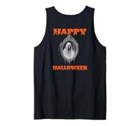 Espectro, Fantasma o Fantasma en un Espejo, Disfraz de Halloween Feliz Camiseta sin Mangas