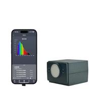 Espectrómetro PPFD portátil IP53 340-1000 NM, Equipo analítico de Espectro LED for Laboratorio, Temperatura de Color e iluminancia. Lectura fácil de Datos