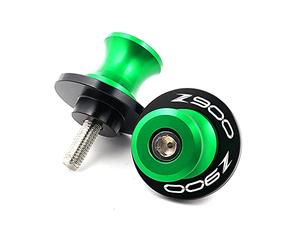ESPEEDMTC para Kawasaki Z900 2017-2022 2pcs Bobinas de basculante Slider CNC Aleación de Aluminio Brazo oscilante Bobinas Tornillos de Soporte (Verde)