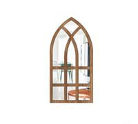 Espejo adhesivo de madera y acrílico con efecto de ilusión de ventana 3D para expansión visual del espacio vital (madera)