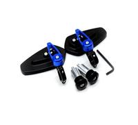 Espejo Ajustable 1 Par De Espejos Retrovisores Universales para Manillar De Motocicleta para Yamaha FZ6S FZ6N FZ6R YBR 125 MT-03 MT-25 FAZER600(BLU)