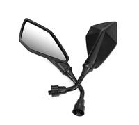 Espejo Ajustable 1 par de Espejos retrovisores universales para Motocicleta, Scooter, Bicicleta eléctrica, Accesorio de Espejo Auxiliar de Marcha atrás(Negro)