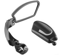 Espejo ajustable de acero inoxidable para bicicletas de carretera y montaña, montaje estable y amplio campo de cobertura (A)