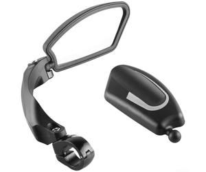 Espejo ajustable de acero inoxidable para bicicletas de carretera y montaña, montaje estable y amplio campo de cobertura (A)