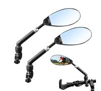 Espejo ajustable para motocicletas, ampliable, ángulo ampliado, 5,31 x 2,75 in, exterior Touring Safety, posicionamiento personal, Handlebar Mount Accessories for Road Mountain Bike