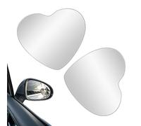 Espejo Antideslumbrante Para Coche | Ángulo Ajustable Para Espejos Laterales De Vehículo - Accesorios Pegatina Para Retrovisor 2 Piezas En Forma De Corazón Para Mayor Seguridad En Vehículos