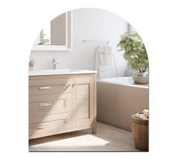 Espejo Autoadhesivo Decorativo de Pared HD, Sin Marco, Baldosas, para la Escuela (35.5 * 33 cm)