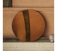 Espejo AYTM Circum, ámbar, Ø 70 cm, cristal, madera MDF