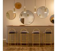 Espejo AYTM Circum, transparente/marrón grisáceo, Ø 50 cm, cristal, madera