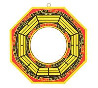 Espejo Bagua Chino Chinese FengShui Dent Convex Bagua Mirror Taoist para la decoración del hogar Adorno de Negocios (6in/Concave)