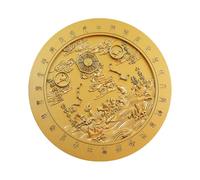Espejo Bagua Estatua Adorno Feng Shui Escultura Decoración Tradicional de Aleación Diseño Artístico Adecuado para Sala de Estar Estantería Oficina, Sin Soporte, Individual