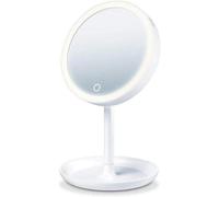 Espejo lumínico - Beurer BS 45, 5 intensidades, Luz LED, Sensor táctil, Espejo mágnetico, Blanco