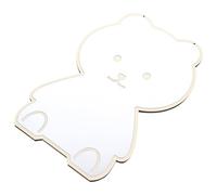 Espejo Colgante de Oso Acrílico y Madera Creativo para Pared | Decoración Nórdica Minimalista, Blanco, Adecuado para Habitación Infantil y Baño, Uso Decorativo