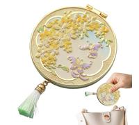 Espejo compacto - Accesorio de mano portátil plegable, vidrio reflectante lateral con diseño de cubierta protectora, función ligera para viajes, ideal para retoques de maquillaje, familiares, amigos