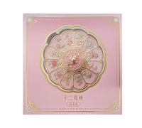 Espejo Compacto, Diseño De Patrón De Flores, 1 Pieza, Espejo De Loto Retro De Dioses De Las Flores, Reflector De Maquillaje Portátil, Funcionalidad Conveniente, Para Mujeres, Niñas, Viajeros, Estudian