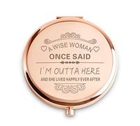 Espejo compacto para mujer, regalo de jubilación para mujeres, espejo compacto grabado personalizado, divertidos regalos únicos para jubilados para mujeres, profesores, compañeros de trabajo, esposa,