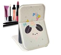 - Espejo compacto reversible con aumento plegable portátil para viajes, herramienta de belleza para oficina, equipaje, chicas, hotel, bolsillo para baño, mujeres, estudio