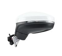 Espejo Completo Espejo Retrovisor De 8 Pines Para Tiguan 2018-2023 Blanco Con Doble Conector Y Luz Punto Ciego Lateral(L)