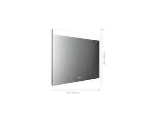 Espejo con luz LED emco MI 250+, amplio corte de luz en la parte superior, panel de control táctil, anchura 1400mm, 107140007000300, Versión: Altura: 700 mm