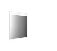 Espejo con luz LED emco MI 250 con recorte de luz horizontal, con lámina calefactora e iluminación de lavabo, altura 805mm, 449825004, Versión: Anchura: 600 mm