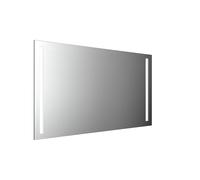 Espejo con luz LED emco MI 270 con 2 recortes de luz a izquierda y derecha, con función de memoria, con iluminación de lavabo, altura 800mm, 449827019, Versión: Anchura: 1400 mm