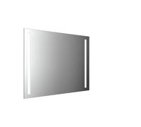 Espejo con luz LED emco MI 270 con 2 recortes de luz a izquierda y derecha, con iluminación de lavabo, con lámina calefactora, altura 800mm, 449827012, Versión: Anchura: 1000 mm