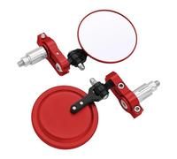 Espejo con mango de motocicleta, accesorios de espejos retrovisores con extremo de barra de aluminio para C 600 650 Sport C 650 400 GT F650GS(rojo)