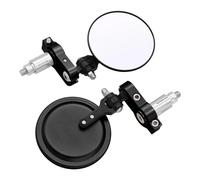 Espejo con mango de motocicleta, accesorios espejos retrovisores extremo barra aluminio para C 600 650 Sport 400 GT F650GS(Negro)