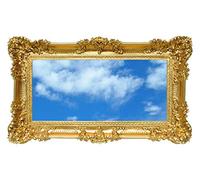 Espejo con marco de estilo barroco, imitación vintage, fabricado en Italia, varios colores, 96 x 56 cm (dorado)