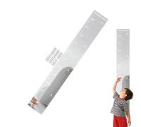 Espejo con tabla de crecimiento, tabla de crecimiento con espejo para pared, tabla de crecimiento con espejo tipo rompecabezas, regla de altura con pegatinas para decoración de pared de guardería