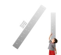 Espejo con tabla de crecimiento, tabla de crecimiento con espejo para pared, tabla de crecimiento con espejo tipo rompecabezas, regla de altura con pegatinas para decoración de pared de guardería