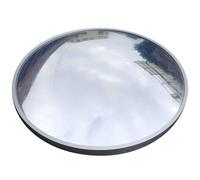 Espejo Convexo Acrílico, Espejo de Seguridad con Marco de Aluminio de 2,8cm de Altura, Espejo Parabólico Gran Angular para Tráfico en Garajes, Oficinas con Puntos Ciegos(Silver,30cm/12in)