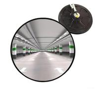 Espejo convexo de 45 cm o 30 cm, espejo de tráfico gran angular para puntos ciegos, espejo de seguridad ajustable para exteriores con soporte de montaje en pared, acrílico redondo para MI (30 cm)