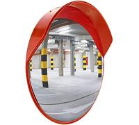 Espejo Convexo de Salida de Parking - Fácil Instalación - Para Aumentar la Visibilidad - Incluye Anclajes Universales - Distancia de Visibilidad de 8 m - Color Naranja - 60 cm de Diámetro - Dicoal