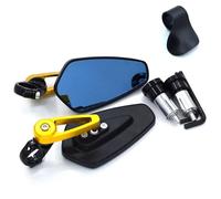 Espejo Convexo Espejo Retrovisor Lateral del Extremo Manillar De La Motocicleta 7/8 "22mm para Suzuki GSXR GSX-R 600 750 1000 K1 K2 K3 K4 K5 K6 K7 K8 K9(Gold)